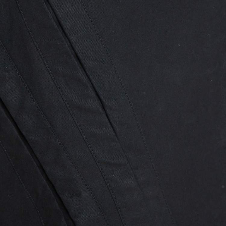 Pre Owned McQ by Alexander McQueen Black Cotton Structured A Line Skirt M