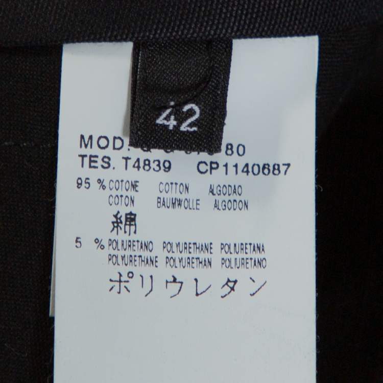Pre Owned McQ by Alexander McQueen Black Cotton Structured A Line Skirt M