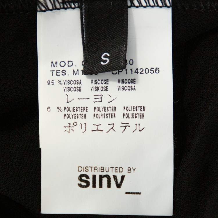 Pre Owned McQ by Alexander McQueen Black Jersey Cowl Neck Dress S