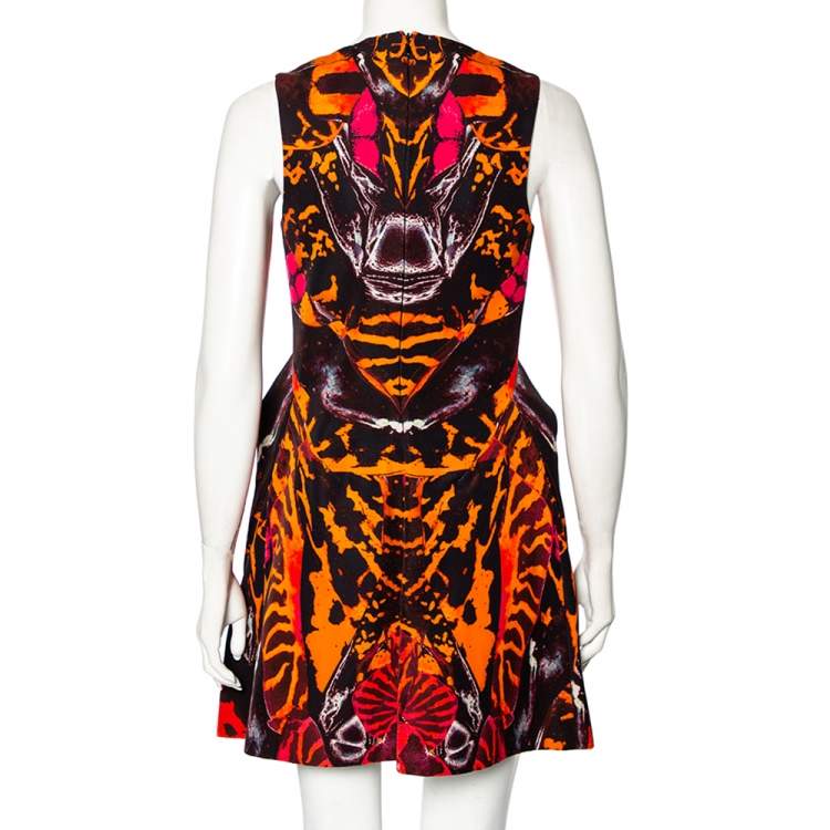 Pre Owned McQ by Alexander McQueen Multicolored Abstract Print Textured Short Dress S