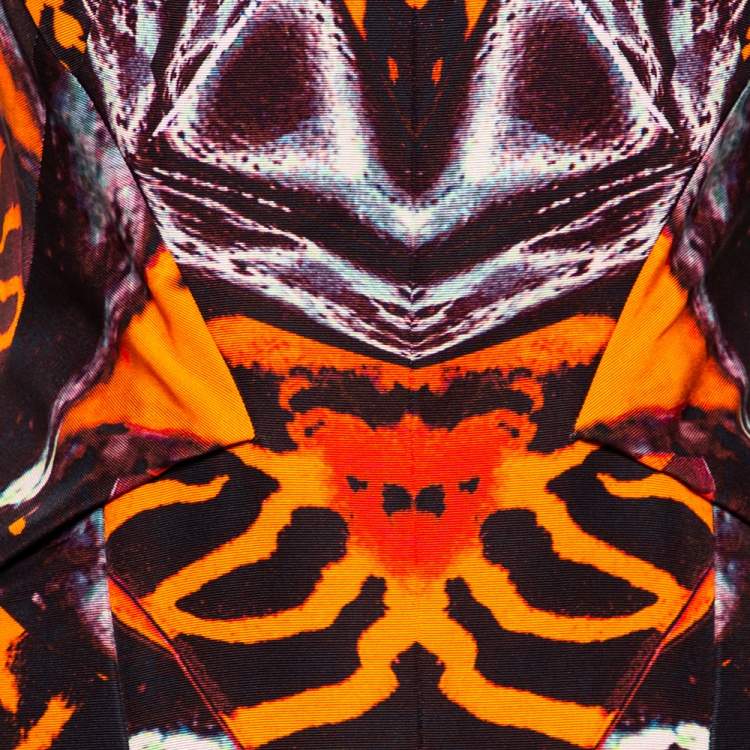 Pre Owned McQ by Alexander McQueen Multicolored Abstract Print Textured Short Dress S