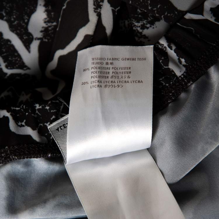 Pre Owned McQ by Alexander McQueen Monochrome Printed Jersey Leggings S