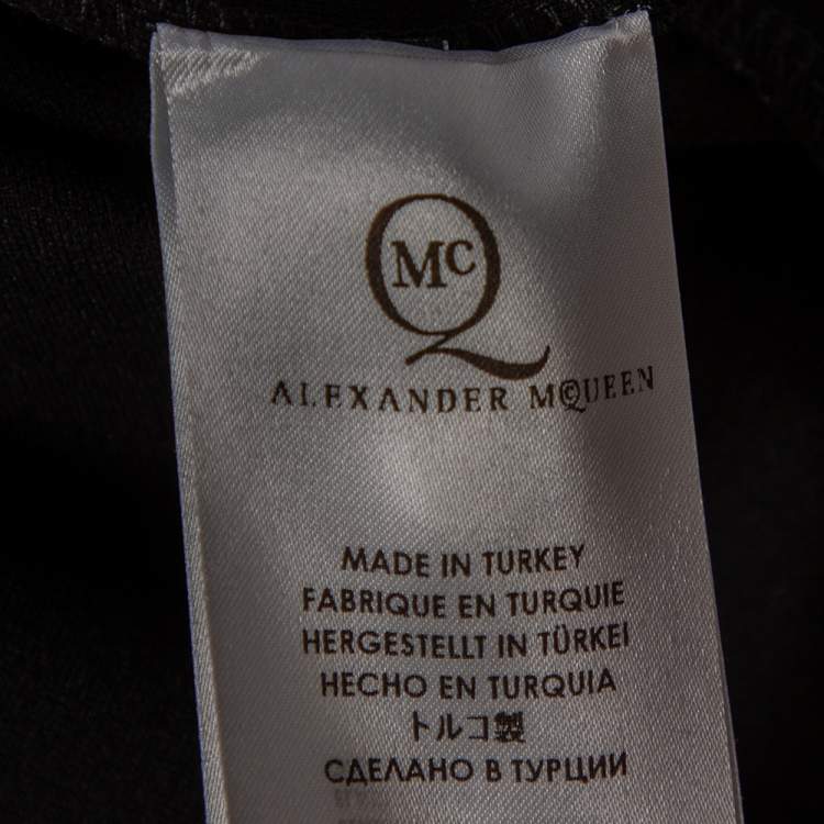 Pre Owned McQ by Alexander McQueen Black Jersey Contour Pencil Skirt M