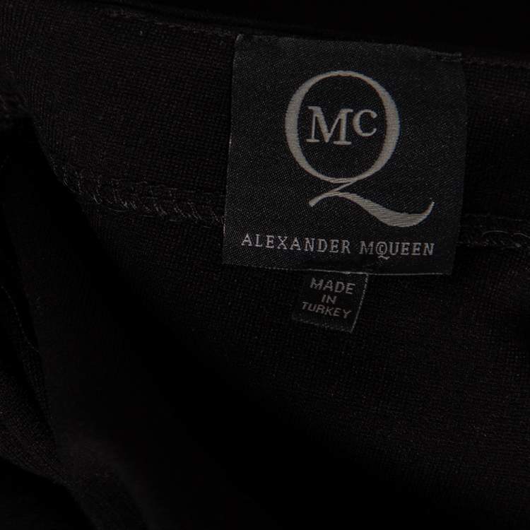 Pre Owned McQ by Alexander McQueen Black Jersey Contour Pencil Skirt M