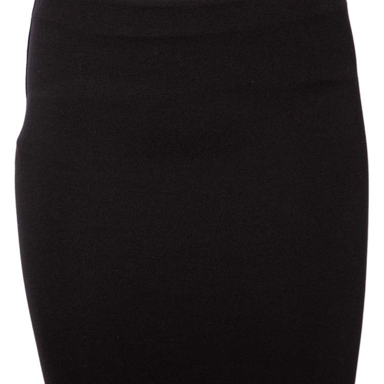 Pre Owned McQ by Alexander McQueen Black Jersey Contour Pencil Skirt M