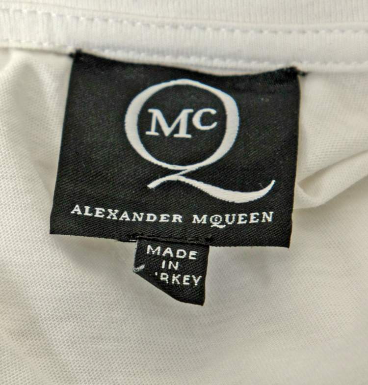 Pre Owned McQ by Alexander McQueen White Cotton Floral Print Top M