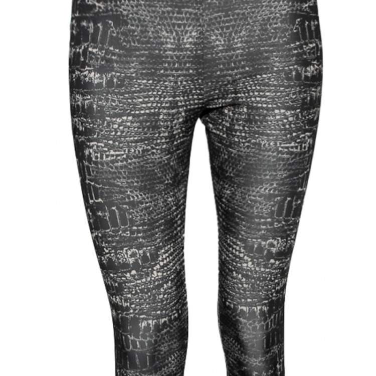 Pre Owned McQ by Alexander McQueen Green Synthetic Printed Leggings S