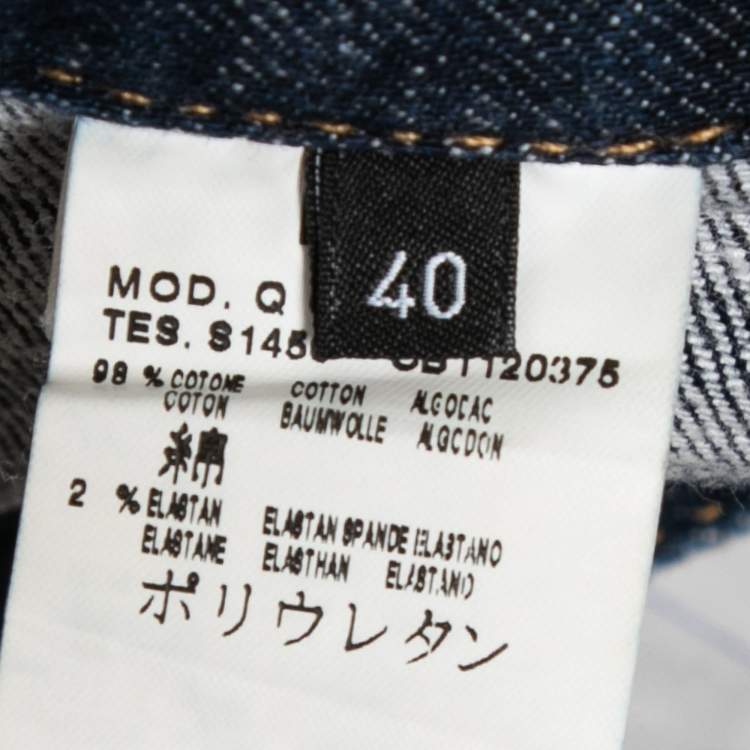 Pre Owned McQ by Alexander McQueen Blue Denim Applique Detail Shorts S