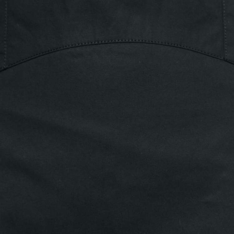 Pre Owned McQ by Alexander McQueen Black Cotton Structured A Line Skirt L
