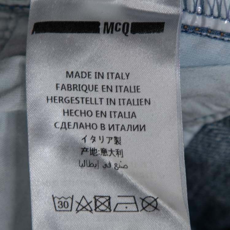 Pre Owned McQ by Alexander McQueen Two Toned Denim Jeans S