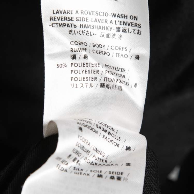 Pre Owned McQ by Alexander McQueen Black Jersey Embroidered Mini Skirt S