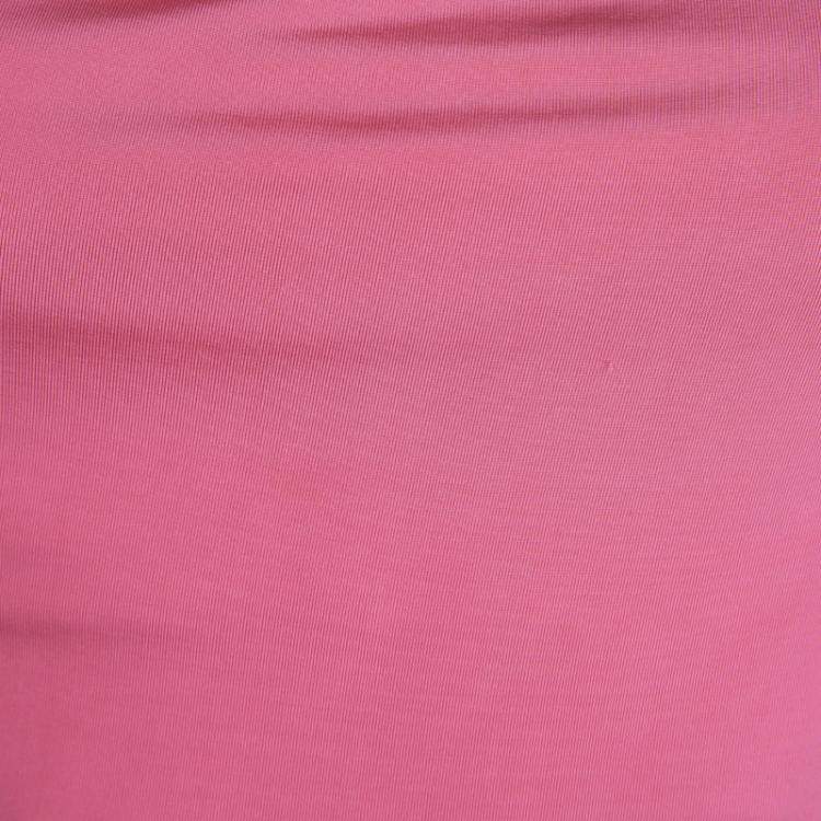 Pre Owned McQ By Alexander McQueen Pink Knit Draped Sleeveless Dress XS
