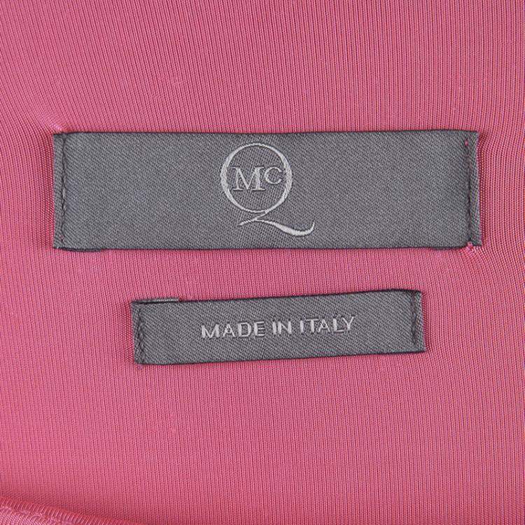Pre Owned McQ By Alexander McQueen Pink Knit Draped Sleeveless Dress XS