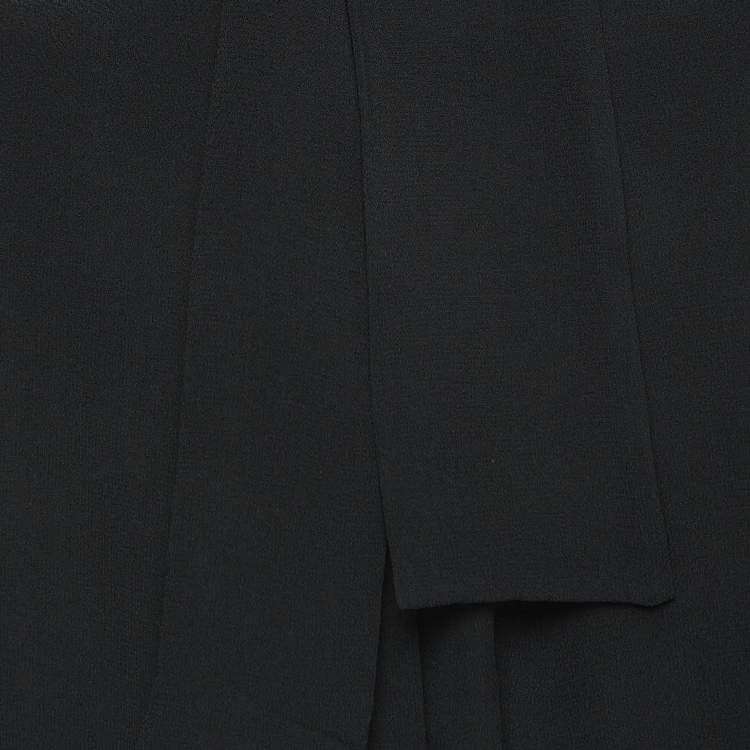 Pre Owned McQ by Alexander McQueen Black Chiffon Tie Neck Mini Dress S