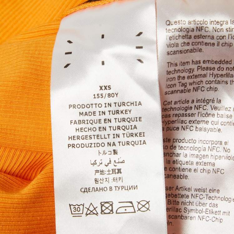 Pre Owned McQ by Alexander McQueen Orange Rocket Rib Knit Tank Dress XXS