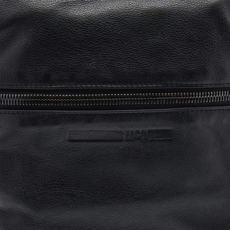 Pre Owned McQ by Alexander McQueen Black Leather Metal Detail Backpack