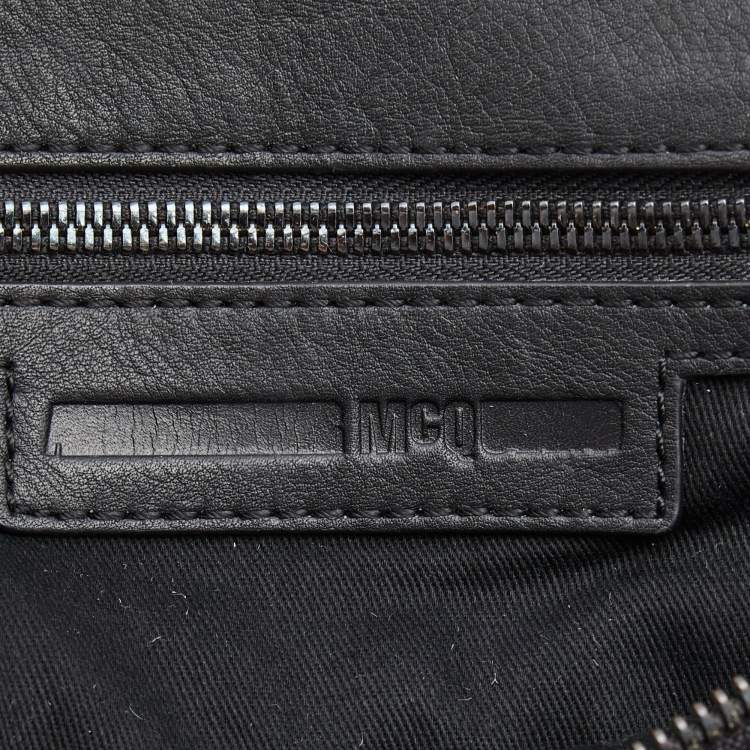 Pre Owned McQ by Alexander McQueen Black Leather Metal Detail Backpack