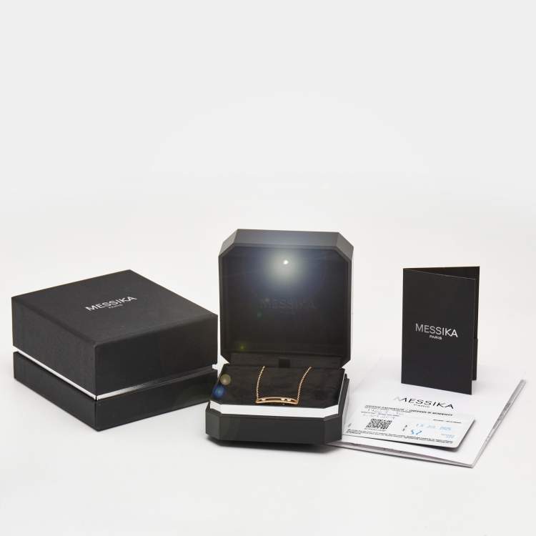 Pre Owned Messika Move Classique Cisele Diamond 18k Yellow Gold Necklace