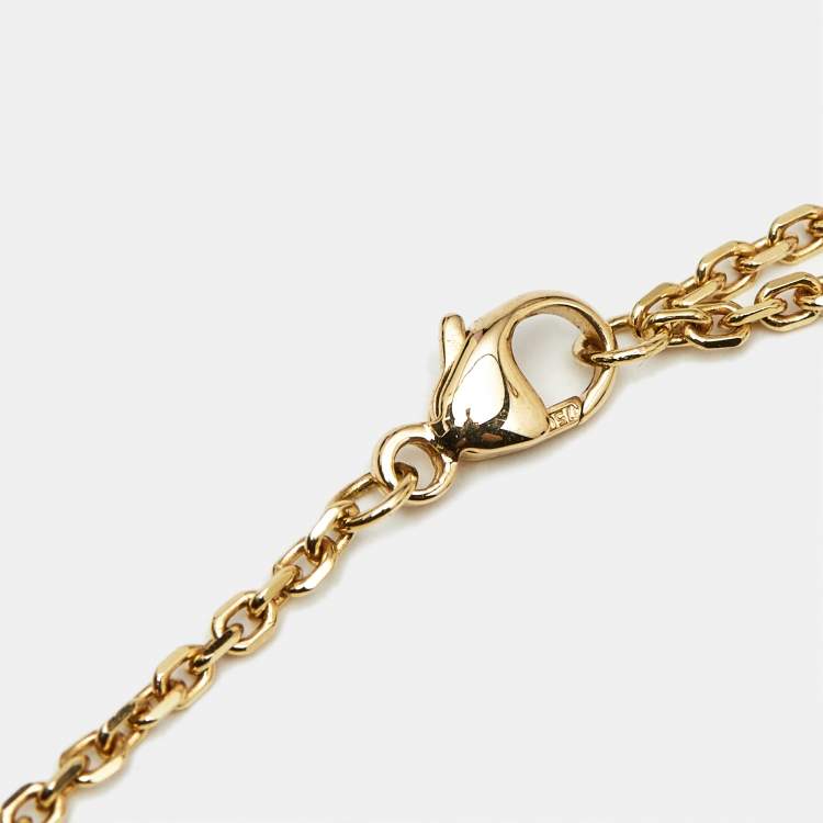 Pre Owned Messika Move Classique Cisele Diamond 18k Yellow Gold Necklace