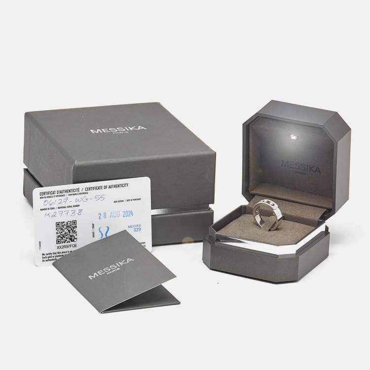 Pre Owned Messika Move Noa Pavé  Diamonds 18k White Gold Ring Size 55