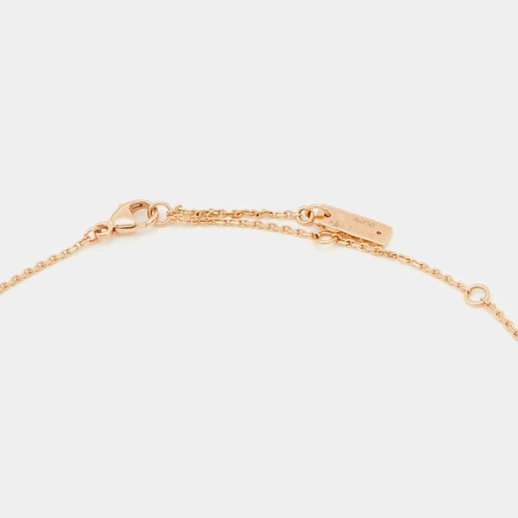 Pre Owned Messika Move Uno Diamond 18k Rose Gold Tie Necklace