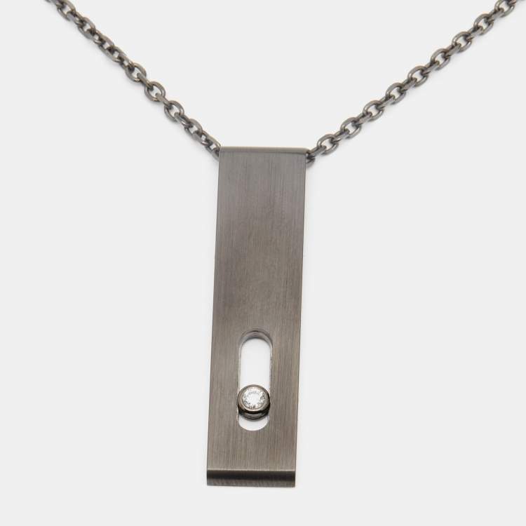 Pre Owned Messika Move Diamond Titanium Necklace