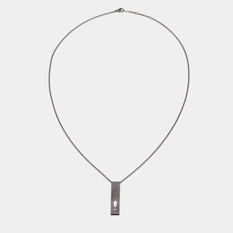 Pre Owned Messika Move Diamond Titanium Necklace