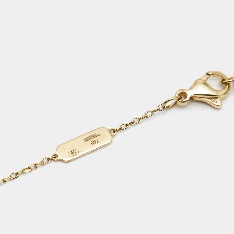 Pre Owned Messika By Gigi Hadid Move Addiction Diamond 18K Yellow Gold Pendant Necklace