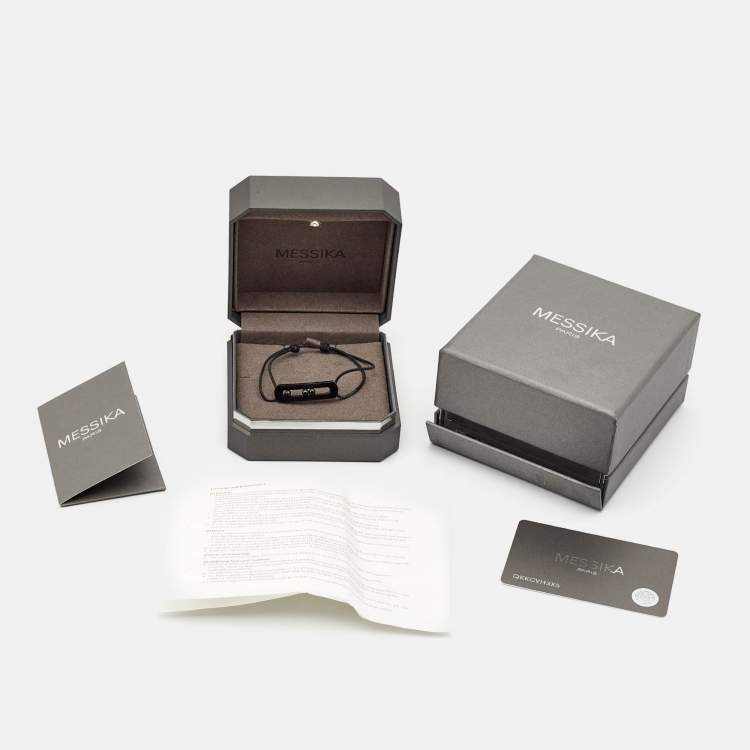 Pre Owned Messika Move Titanium Black Diamond Cord Bracelet