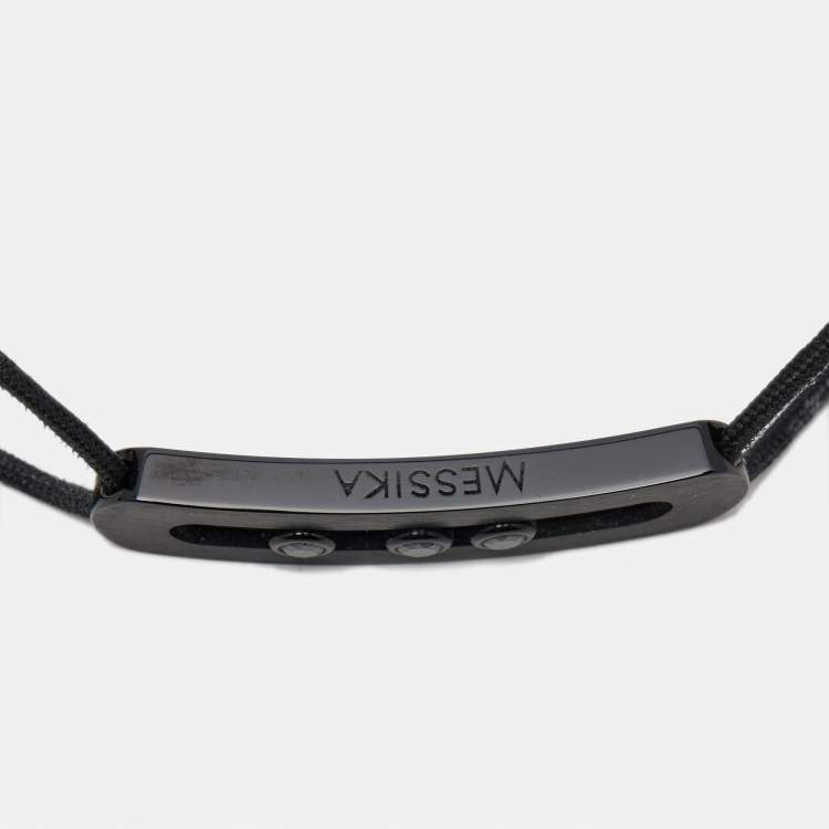 Pre Owned Messika Move Titanium Black Diamond Cord Bracelet