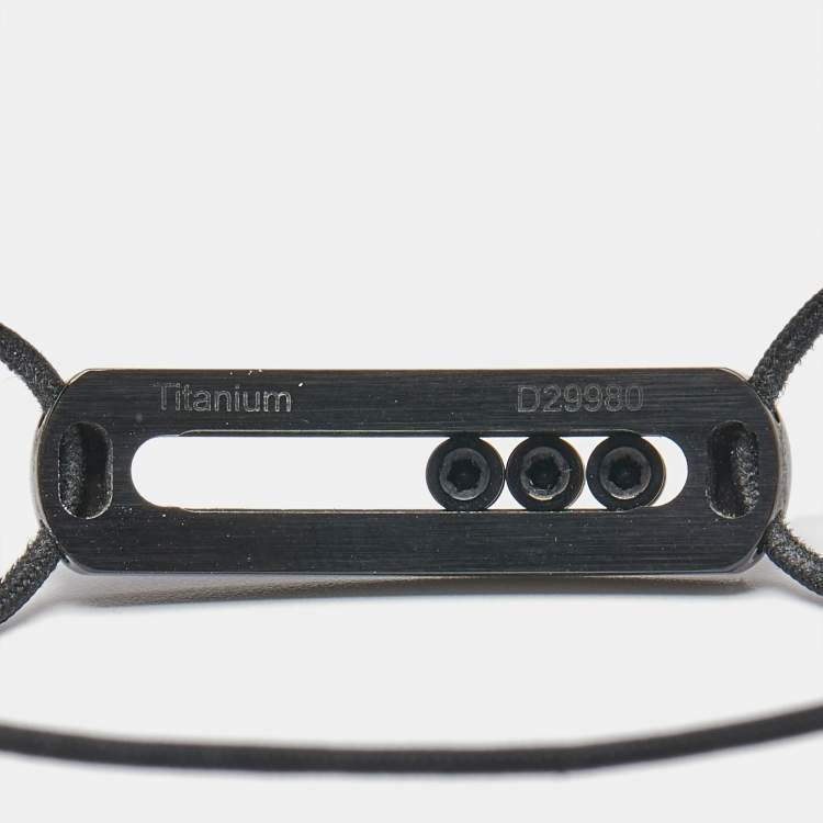 Pre Owned Messika Move Titanium Black Diamond Cord Bracelet