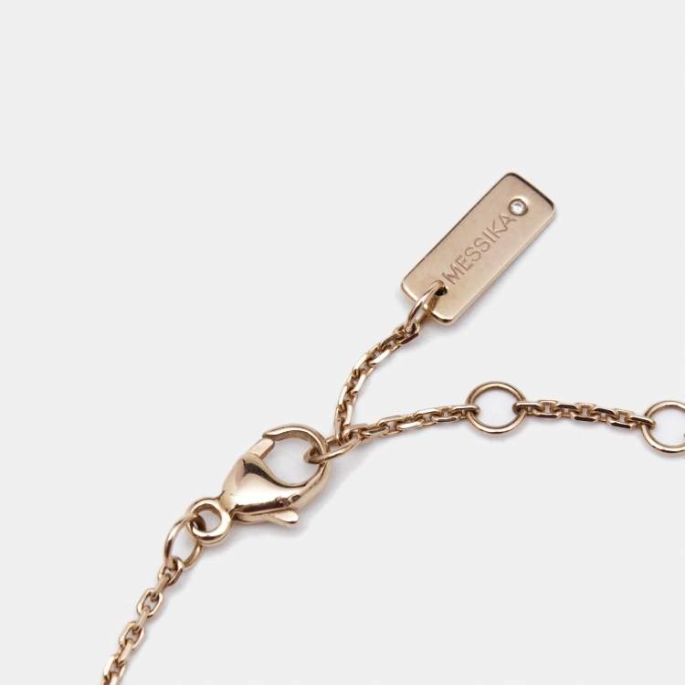 Pre Owned Messika Baby Move Diamonds 18k Rose Gold Bracelet