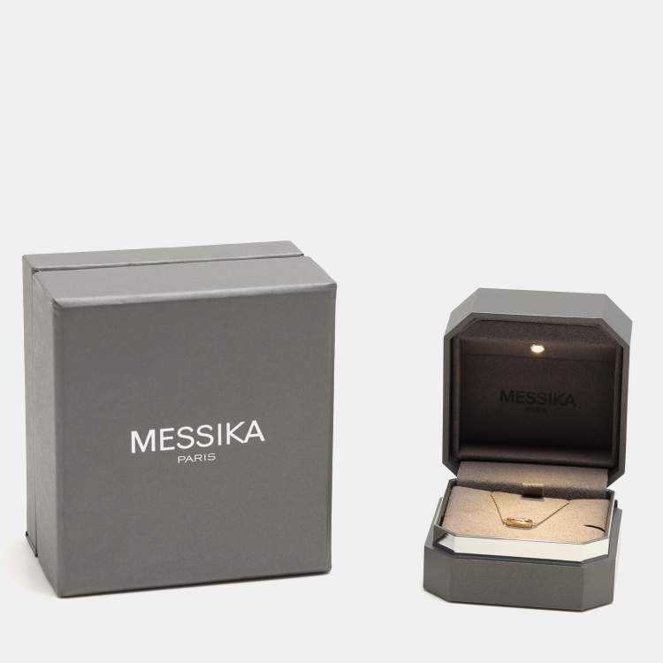 Pre Owned Messika Move Uno Diamond 18k Yellow Gold Bracelet