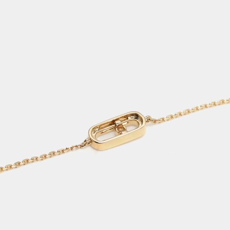 Pre Owned Messika Move Uno Diamond 18k Yellow Gold Bracelet