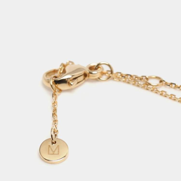 Pre Owned Messika Move Uno Diamond 18k Yellow Gold Bracelet