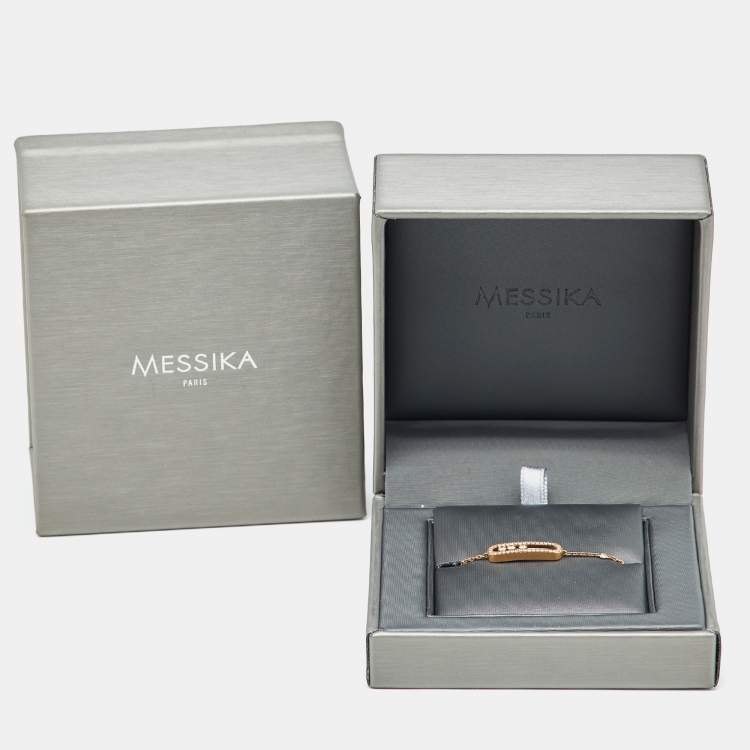 Pre Owned Messika Baby Move Pavé Diamond 18k Rose Gold Bracelet