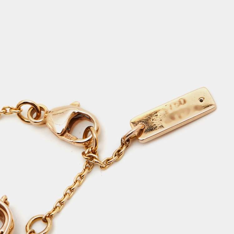 Pre Owned Messika Baby Move Pavé  Diamonds 18k Rose Gold Bracelet