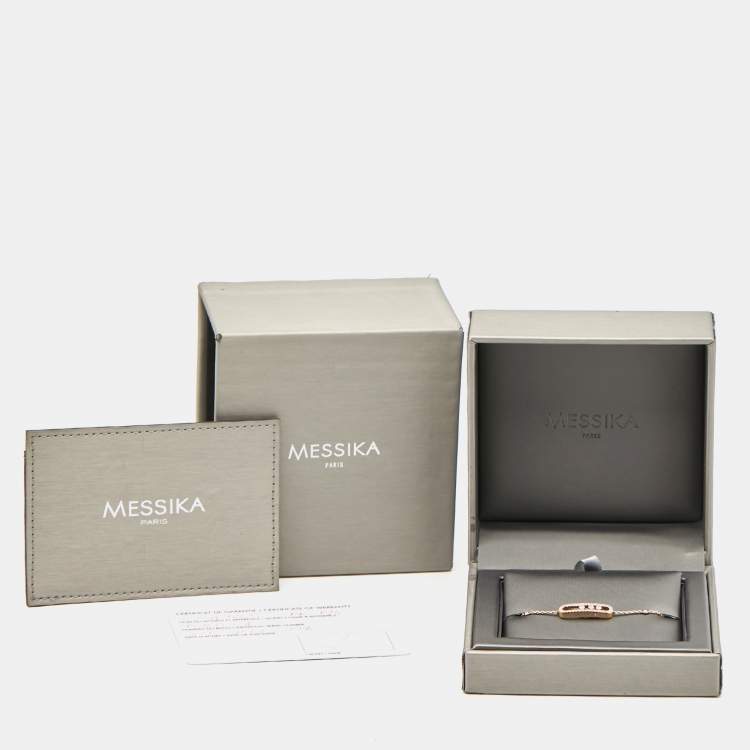 Pre Owned Messika Baby Move Pavé  Diamonds 18k Rose Gold Bracelet
