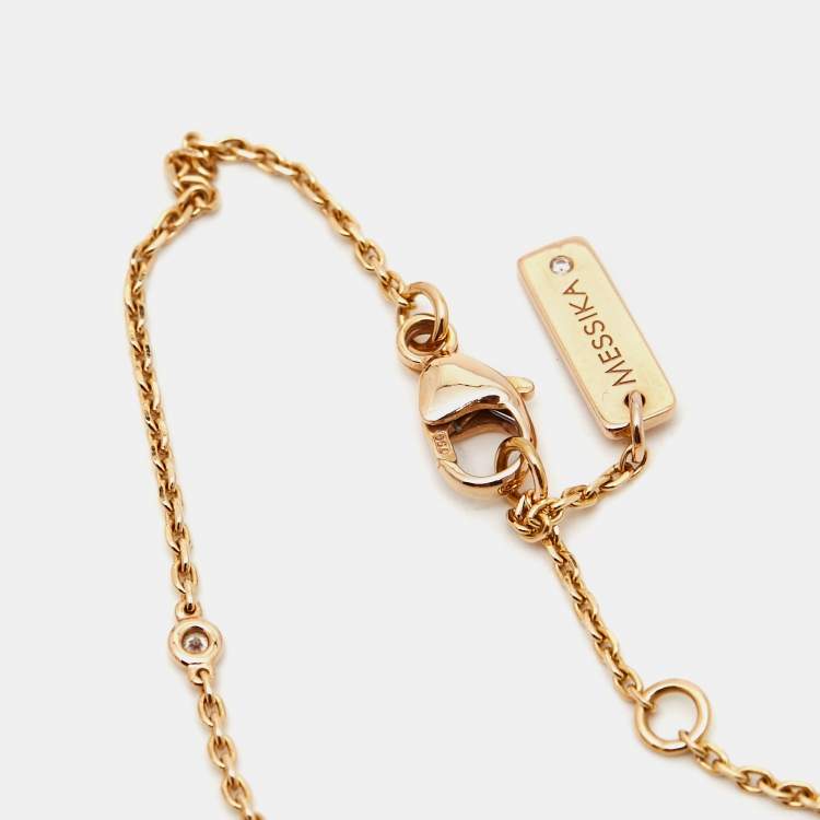 Pre Owned Messika Baby Move Pavé  Diamonds 18k Rose Gold Bracelet