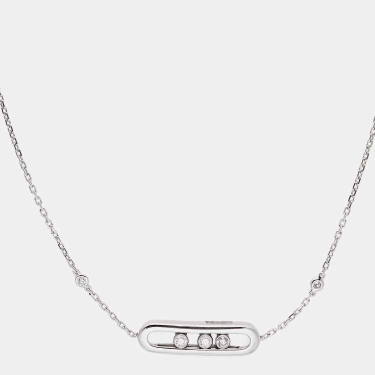 Pre Owned Messika Baby Move Diamonds 18k White Bracelet