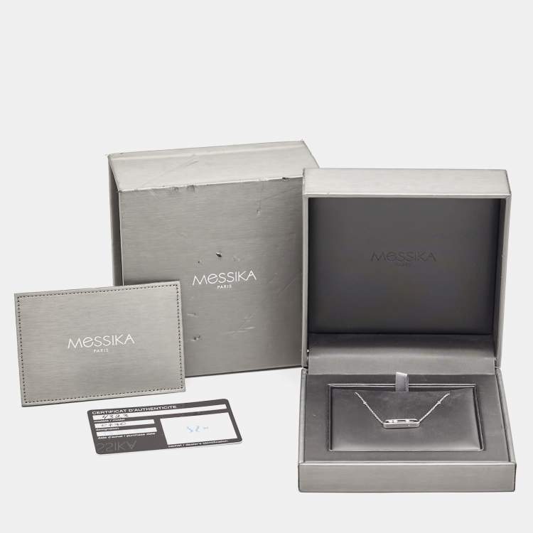 Pre Owned Messika Baby Move Diamonds 18k White Gold Necklace