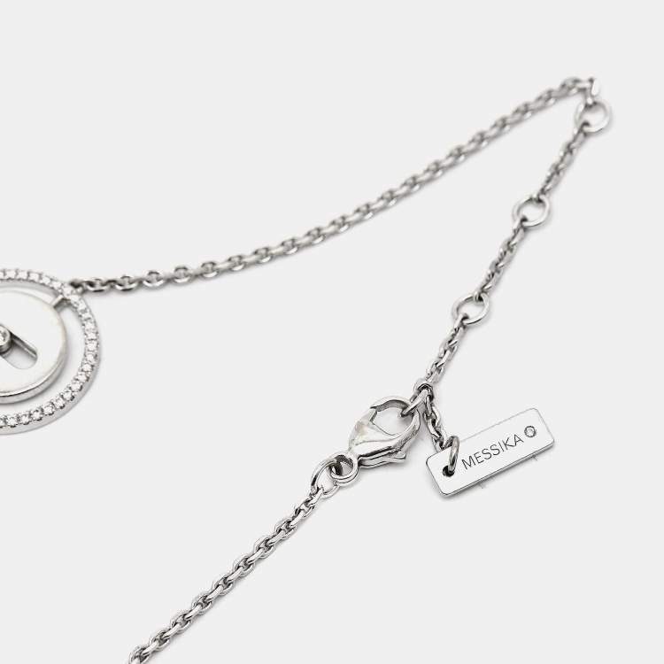 Pre Owned Messika Lucky Move Diamonds 18k White Gold Bracelet