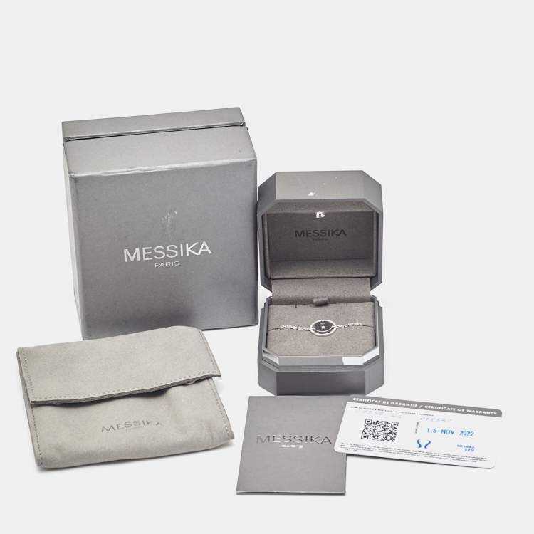 Pre Owned Messika Lucky Move Diamonds 18k White Gold Bracelet