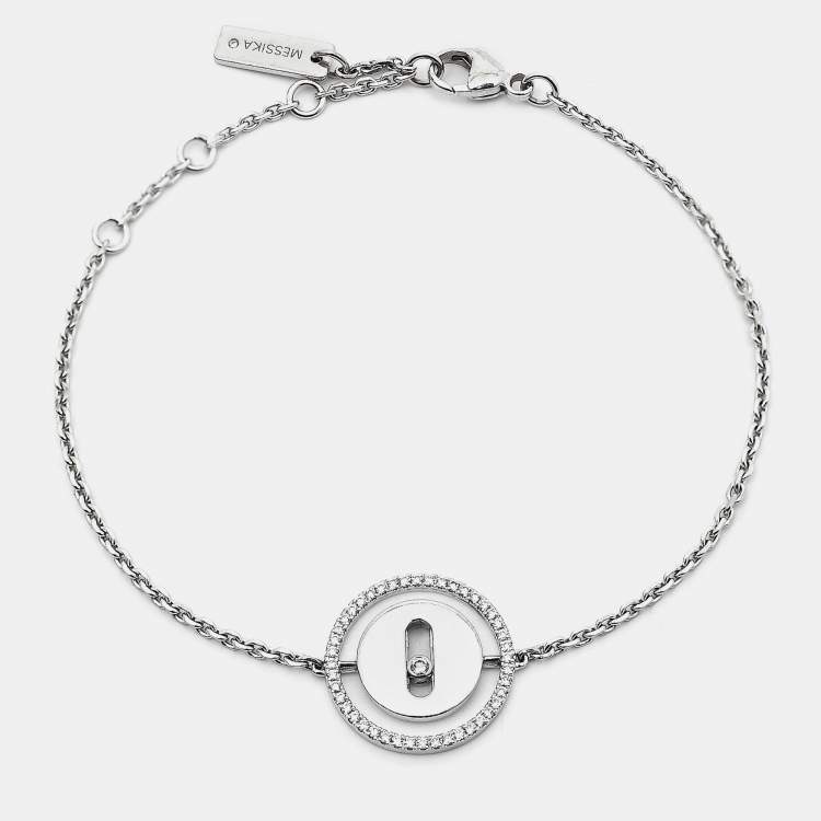 Pre Owned Messika Lucky Move Diamonds 18k White Gold Bracelet