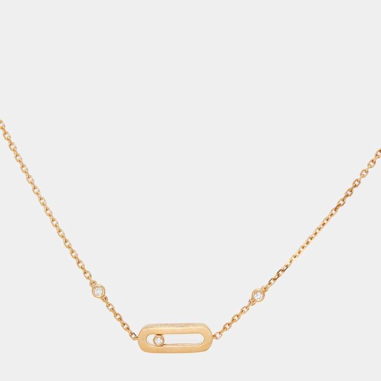 Pre Owned Messika Move Uno Diamonds 18k Rose Gold Bracelet