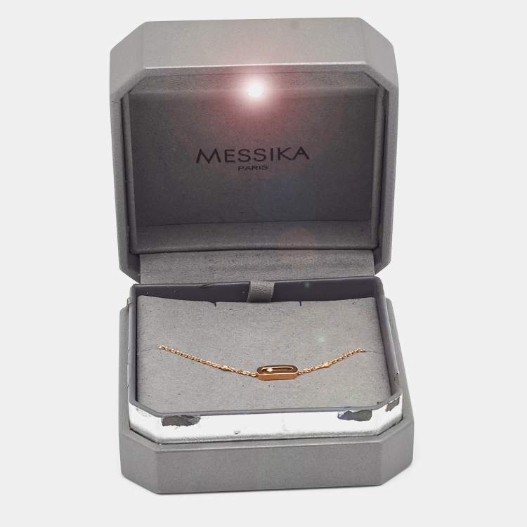 Pre Owned Messika Move Uno Diamonds 18k Rose Gold Bracelet