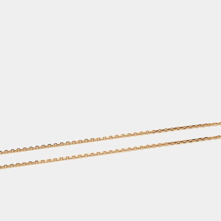 Pre Owned Messika Move Uno Diamond 18k Rose Gold Long Necklace