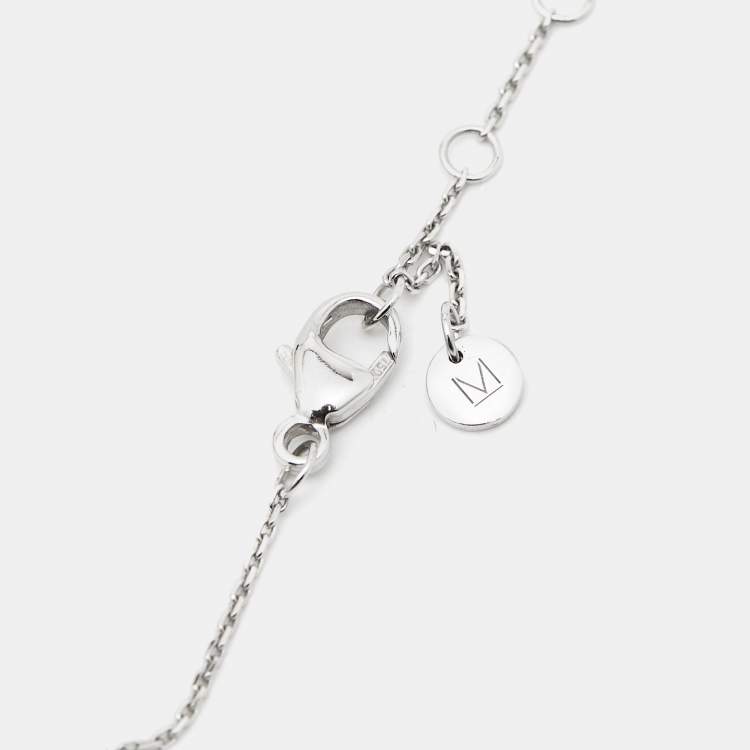 Pre Owned Messika Move Uno CARE(S) Pavé Diamonds 18k White Gold Bracelet