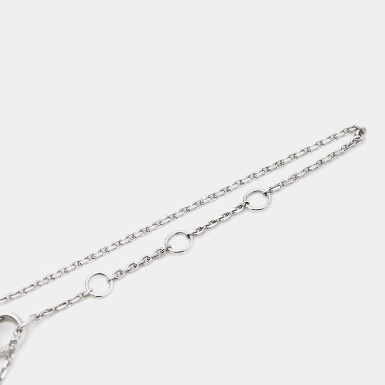 Pre Owned Messika Move Uno CARE(S) Pavé Diamonds 18k White Gold Bracelet