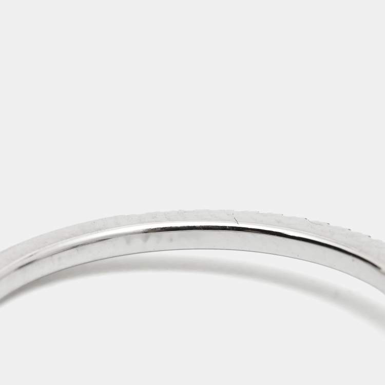 Pre Owned Messika Move Uno Diamond 18k White Gold Ring Size 52